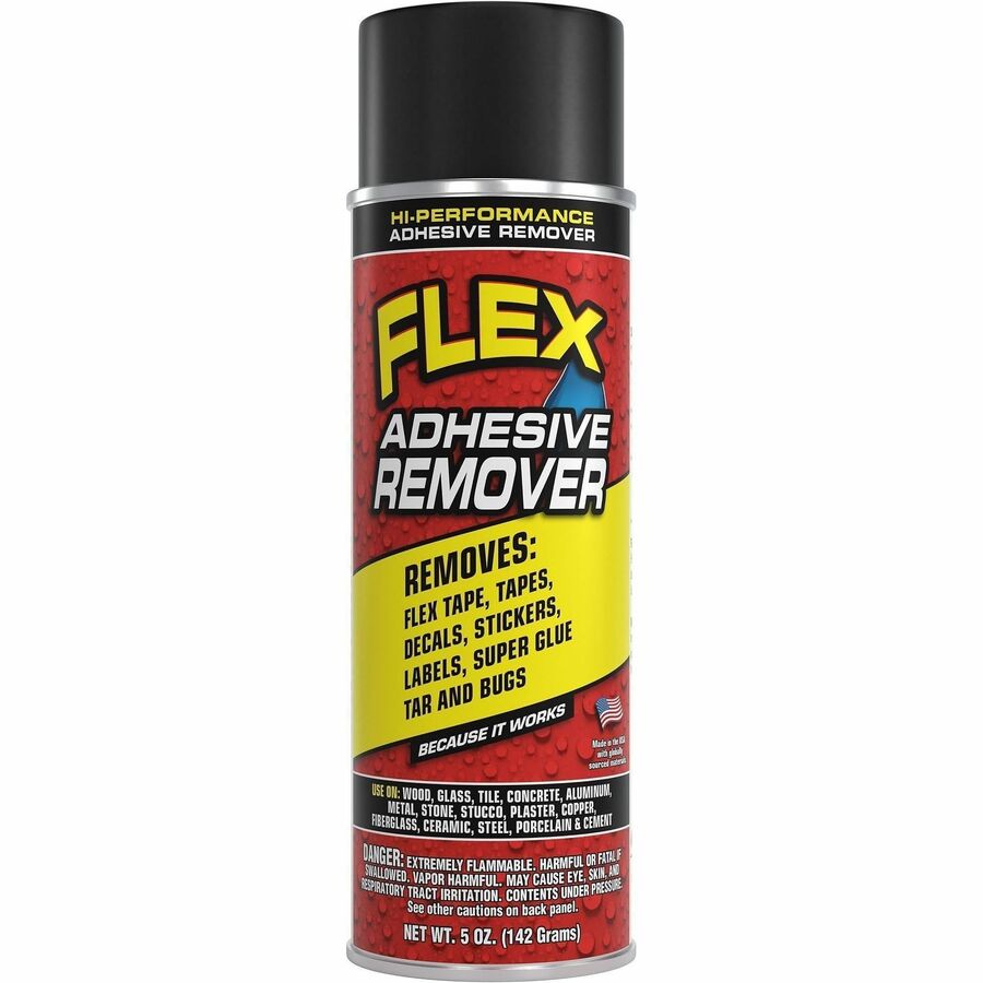 FLEX SEAL Adhesive Remover Spray - 5 fl oz - For Residue Remover, Sticker Adhesive, Tape Adhesive, Label Adhesive, Glue, Tar, Wet Paint, Oil Based Paint, Acrylic Paint Remover - Clear