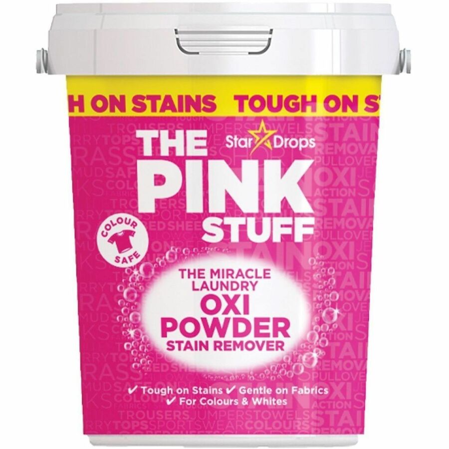 The Pink Stuff Laundry Oxi Powder Stain Remover - For Laundry, Fabric, Garment - Powder - 35.20 oz (2.20 lb) - Fresh, Clean Scent - Recommended For: Stain Remover - Cruelty-free - White - 6 / Carton