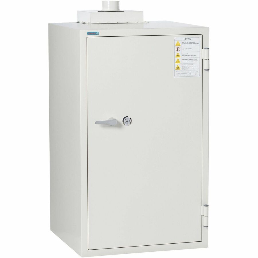 Phoenix Battery Commander Safe - 7.03 ft� - 2 Shelve(s) - Key Lock - Explosive Resistant, Fire Resistant, Heat Resistant - for Document - Internal Size 35.50" Height x 20" Width x 15.70" Depth - Overall Size 48" Height x 27.3" Width x 28" Depth - White...