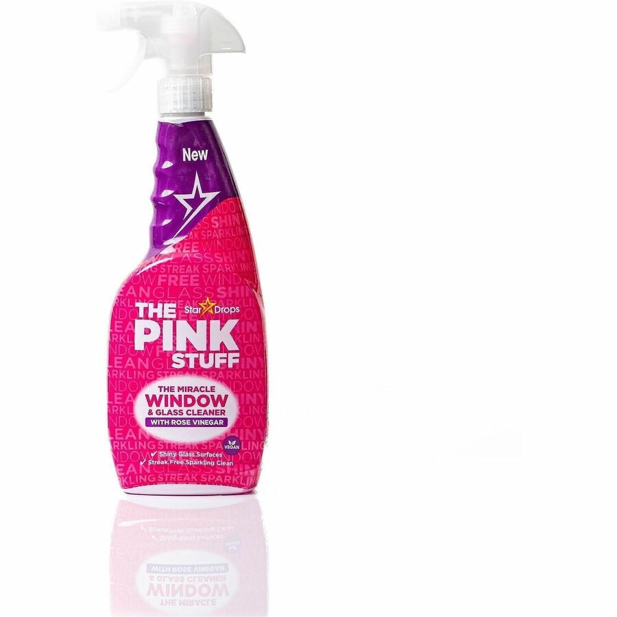 The Pink Stuff Window Cleaner with Rose Vinegar - For Window, Glass - Spray - 25.4 fl oz (0.8 quart) - Fresh, Fruity Scent - Recommended For: Grease Remover, Grime Remover, Soil Remover - Cruelty-free, Streak-free - Clear Trigger Bottle - 10 / Carton