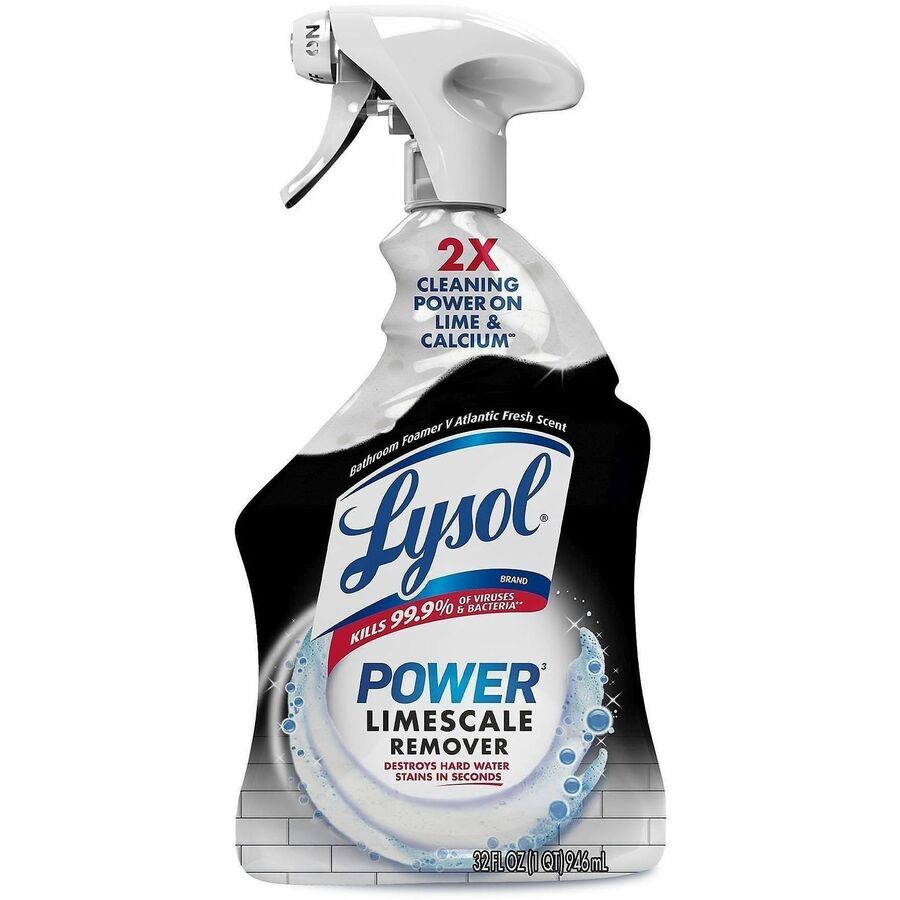 Lysol Power Limescale Remover - For Multi Surface, Multipurpose - Foam, Spray, Liquid - 32 fl oz (1 quart) - Atlantic Fresh Scent - Recommended For: Limescale Remover, Hard Water Remover, Stain Remover, Soap Scum Remover, Calcium Deposit Remover, Virus...