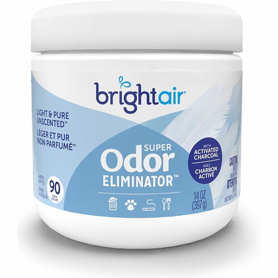 Bright Air Super Odor Eliminator Air Freshener - Gel - 14 oz - 90 Day - Odor Neutralizer, Phthalate-free, Cruelty-free, Triclosan-free, BHT Free - 1 Each