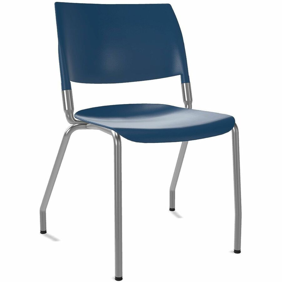 NIMA 4-Leg Desk-Height Chairs - Argento Frame Color - Steel Frame Material - Four-legged Base - Lago - Plastic - 2 / Carton