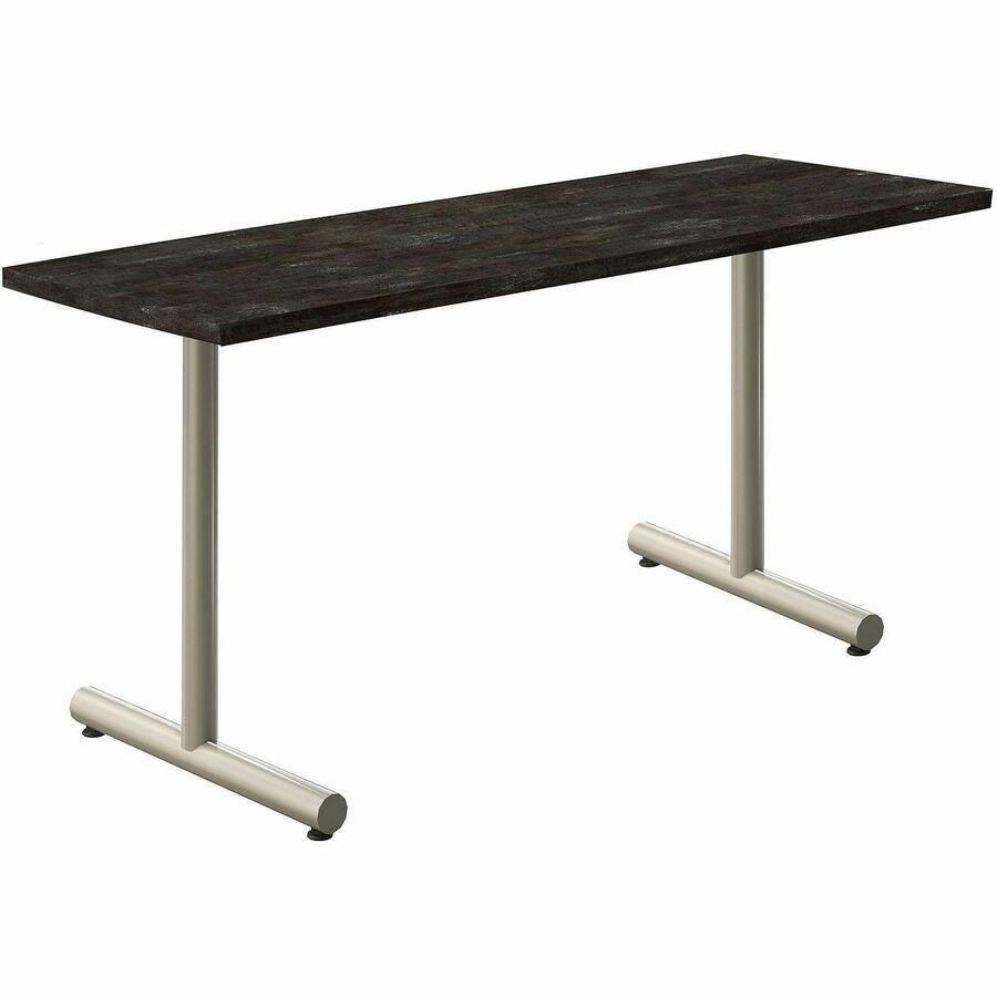 Acacia Collection Table Desk - Forged Steel Top - T-shaped Base - 18" Table Top Width x 60" Table Top Depth - 30" Height - Assembly Required - High Pressure Laminate (HPL) Top Material - Steel Base Material - 6 / Carton