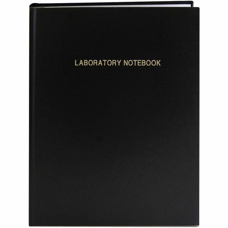 Roaring Spring Lab Research Notebook - 72 Sheets - 144 Pages - Printed - Casebound/Sewn - Both Side Ruling Surface - Ruled Front Ruling - 24 lb Basis Weight - 11 1/4" x 8 3/4" Sheet Size - White Paper - Black Laminated Cover - Numbered, Heavyweight, Du...