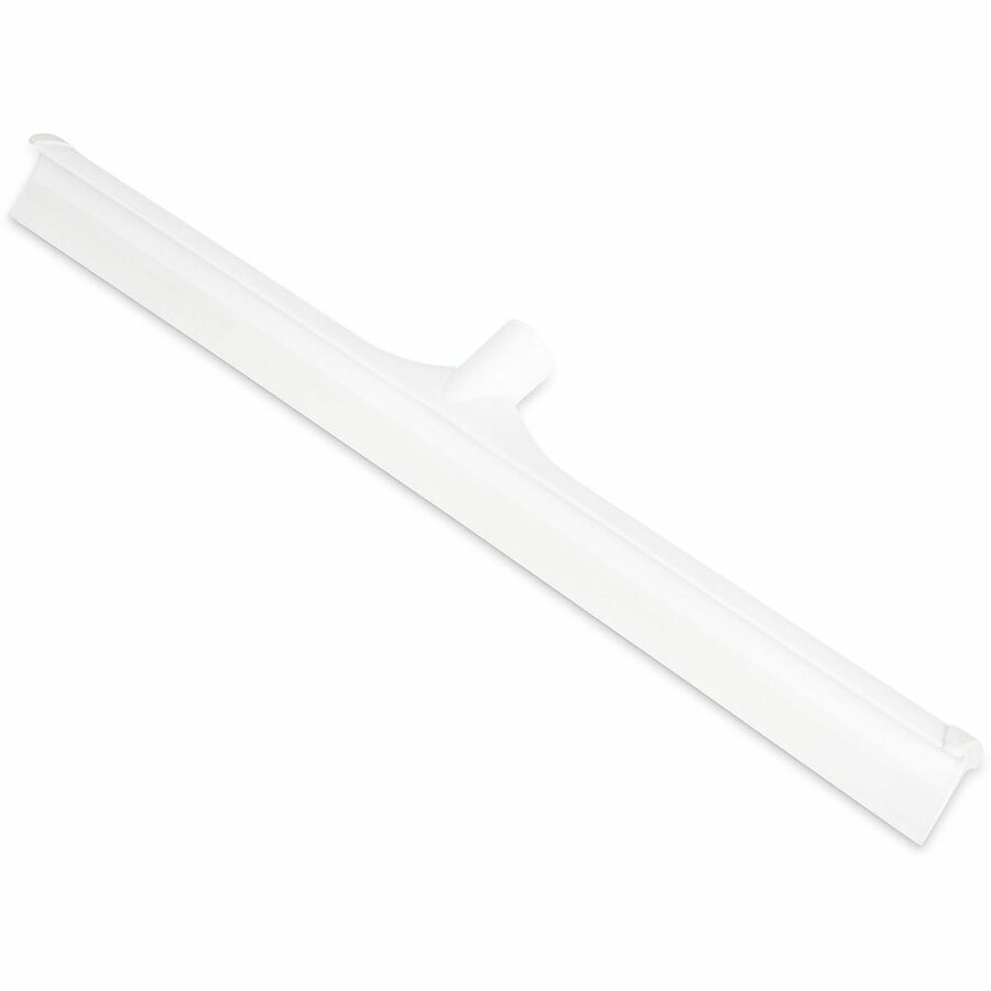 Sparta 24" Single-Blade Floor Squeegee - Rubber, Thermoplastic Rubber (TPR) Blade - 3.5" Height x 1" Width x 24" Length - Durable, Rust Resistant, Bend Resistant - White - 1Each