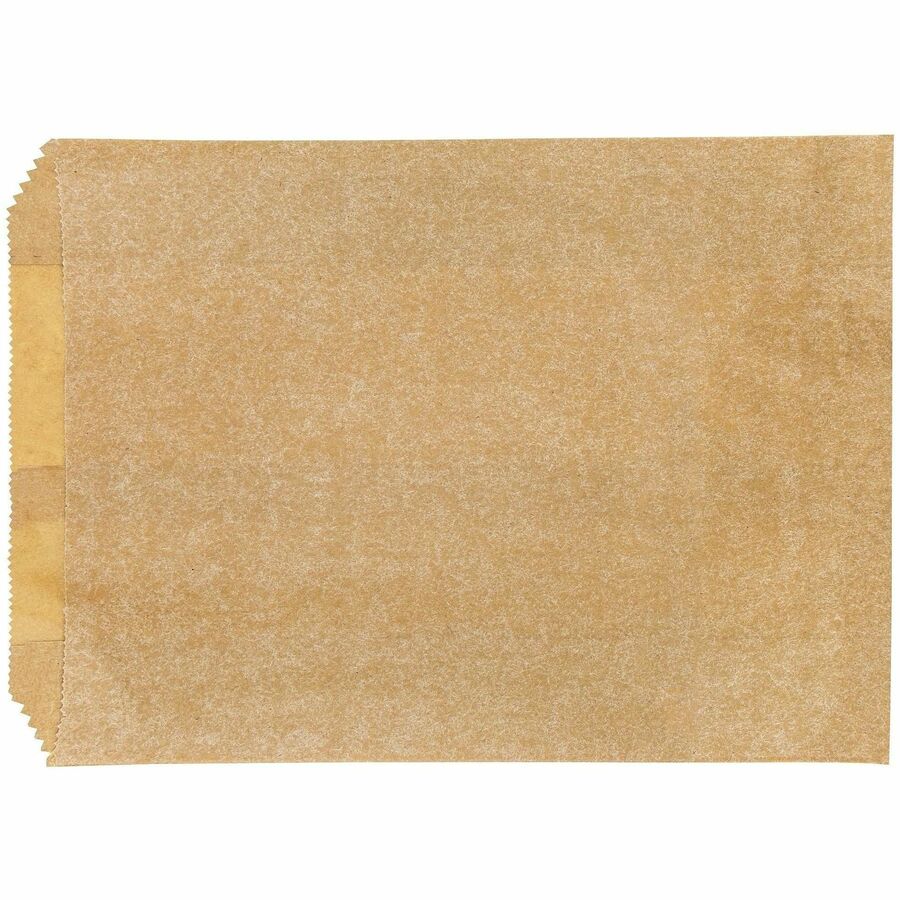 Genuine Joe Waxed Menstrual Care Receptacle Liners - 10.50" Length x 7.50" Width x 3" Depth - Brown - Sanitary, Waste, Receptacle - 1000 Bags/Carton - 1 Carton