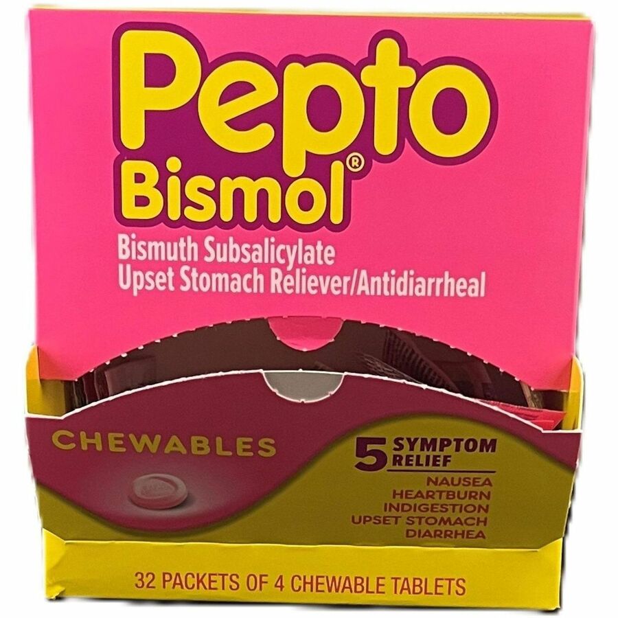 Lil' Drug Store Pepto-Bismol Chewable Tablets - For Upset Stomach, Diarrhea, Nausea, Heartburn, Indigestion