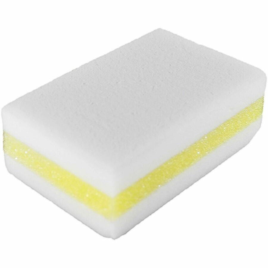 Impact Amazing Sponge - 1.8" Height x 3.5" Width x 5.8" Length - 30 / Carton - Melamine - White, Yellow