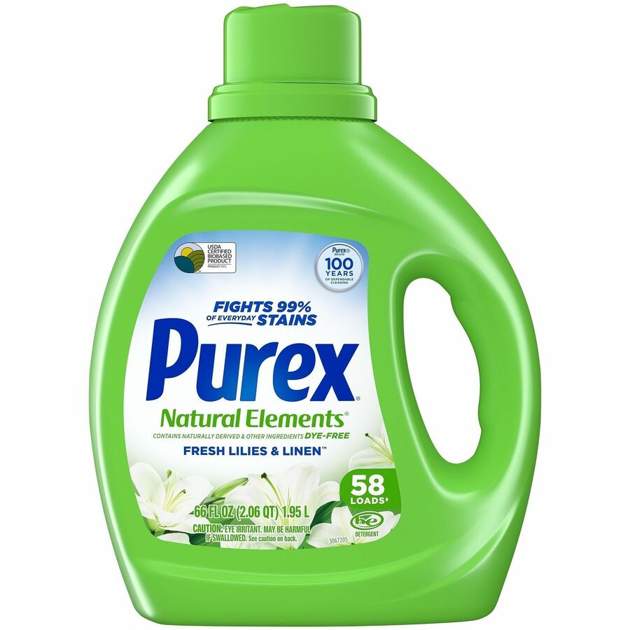 Purex Natural Elements Liquid Detergent - For Washing Machine - Liquid - 66 fl oz (2.1 quart) - Lilies, Linen, Fresh, Floral Scent