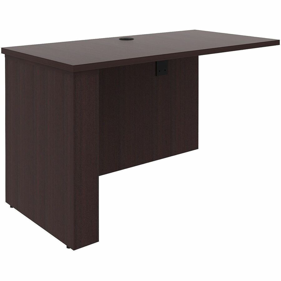 Lorell Essentials Sit-Stand Return Shells - 27.5" Height x 47.3" Width x 23.6" Depth - Material: Laminate, Wood - Finish: Espresso - Grommet, Cable Management, Adjustable Feet - 1 Each