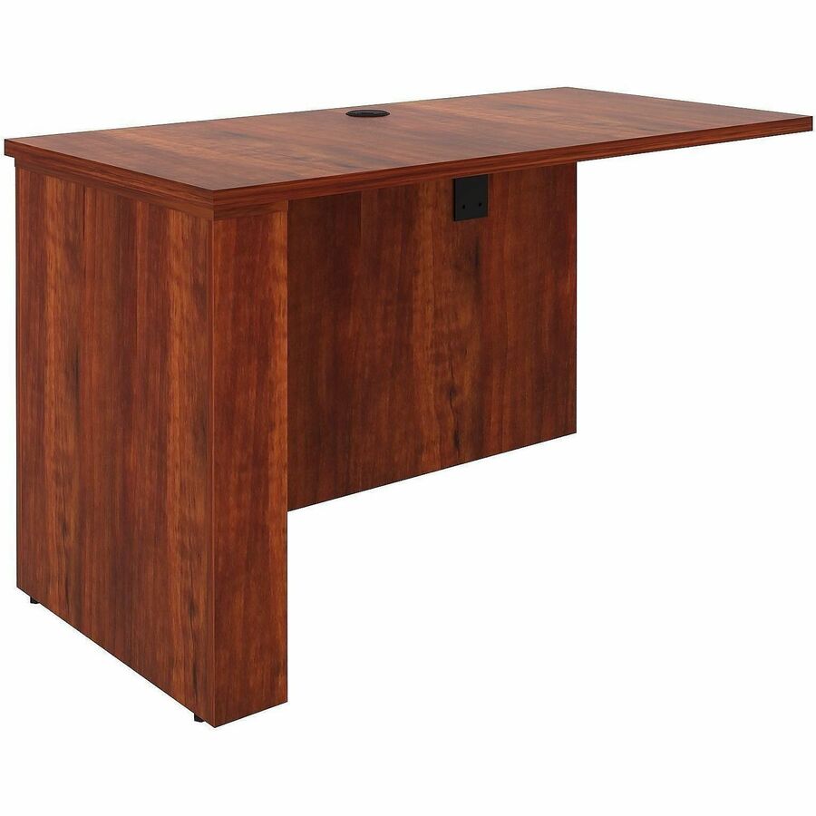 Lorell Essentials Sit-Stand Return Shells - 27.5" Height x 47.3" Width x 23.6" Depth - Material: Laminate, Wood - Finish: Cherry - Grommet, Cable Management, Adjustable Feet - 1 Each