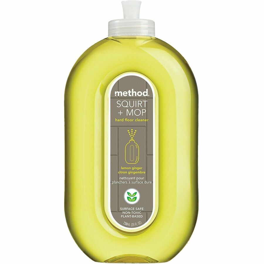 Method Squirt + Mop Lemon Floor Cleaner - For Floor, Linoleum Floor, Vinyl Floor, Laminate Floor, Hard Floor - Spray - 25 fl oz (0.8 quart) - Lemon Ginger Scent - Recommended For: Dirt Remover, Residue Remover - Rinse-free - Lemon