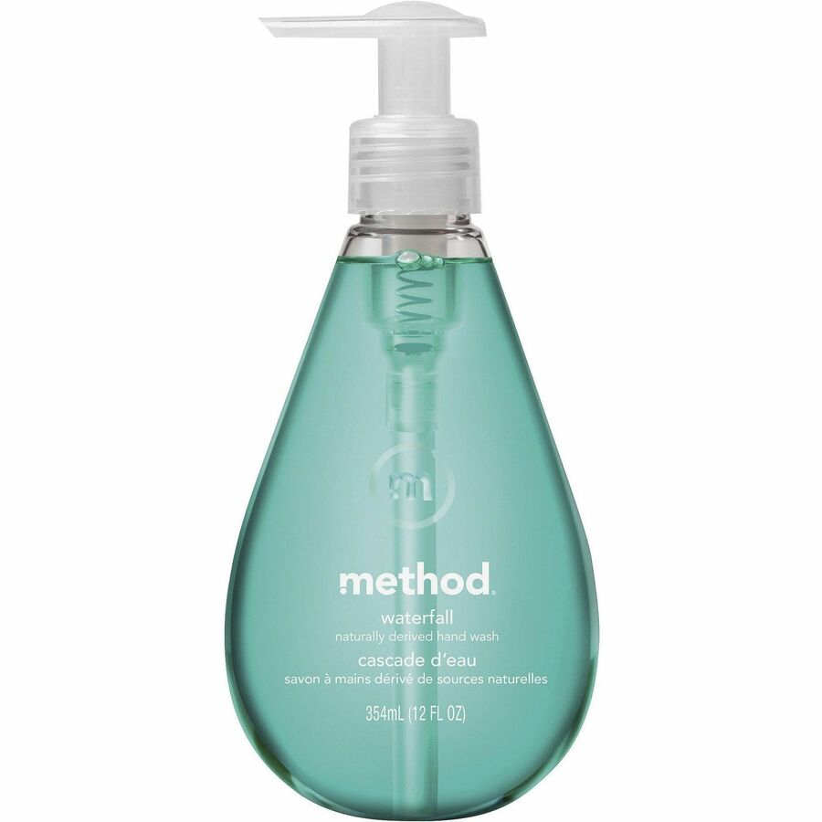 Method Gel Hand Wash - Waterfall Scent - 12 fl oz - Pump Bottle Dispenser - Hand - Aqua - Paraben-free, Phthalate-free, Cruelty-free - 1 Each