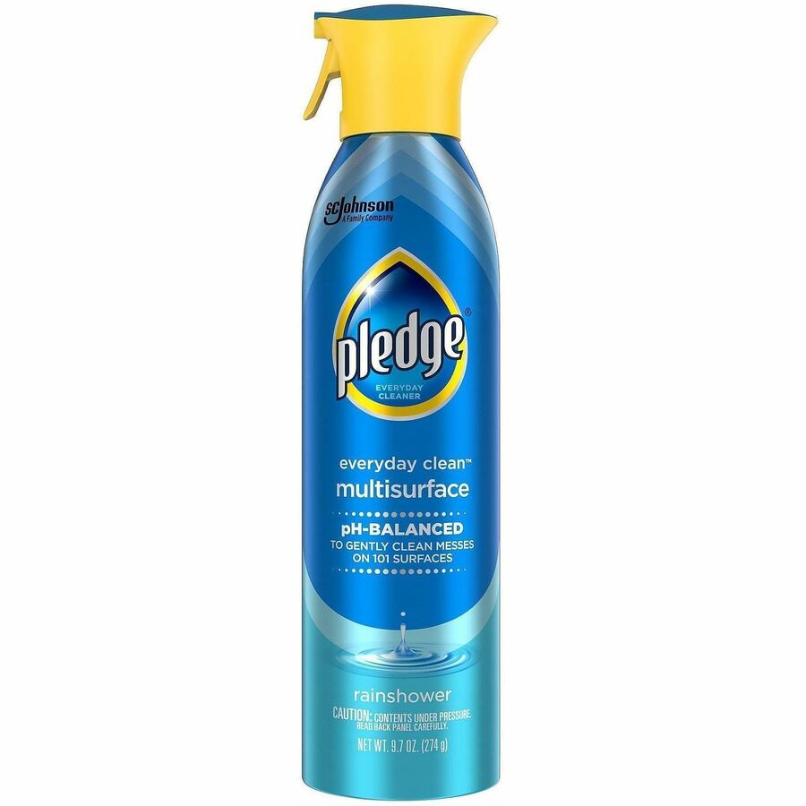 Pledge Everyday Clean MS Cleaner Spray - For Home, Hard Surface, Laminate, Plastic, Granite, Marble, Quartz, Chrome, Stainless Steel, Glass, Wood - Spray - 9.7 fl oz (0.3 quart) - Rainshower Scent - Recommended For: Fingerprint Remover, Streak Remover...