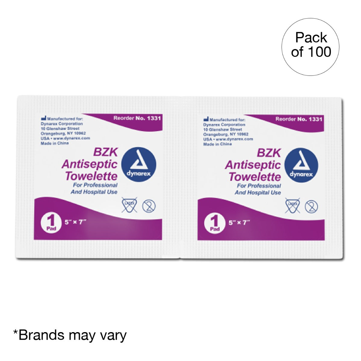 Kemp USA BZK Antiseptic Towelettes (1,000 pcs)