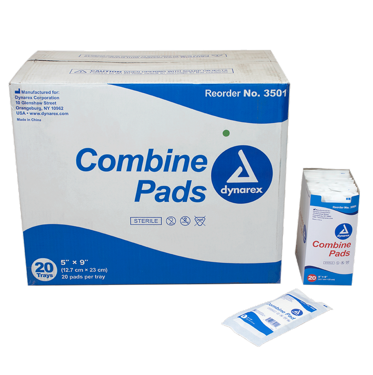 Kemp USA Combine ABD Pads, Sterile 5x9 (Single Pad)