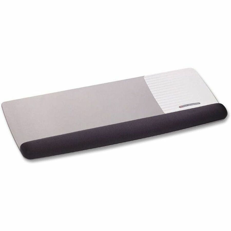 3M Gel Wristrest Platform for Keyboard and Mouse - 1" Height x 25.56" Width x 10.62" Depth - Black - Gel, Leatherette - 1 Each