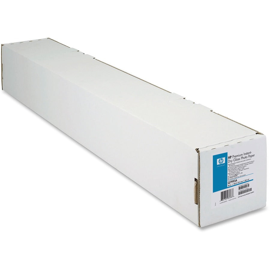 HP Instant-dry Photo Paper - 92 Brightness - 95% Opacity - 36" x 100 ft - Glossy - Quick Drying, Laminated, Fade Resistant - White - 1 Roll