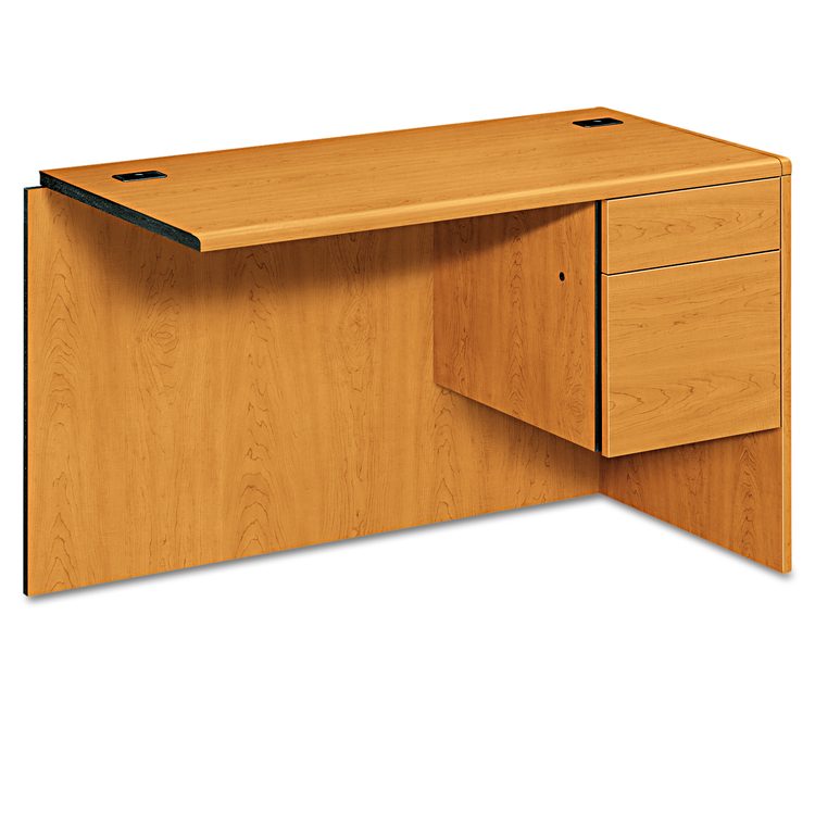 10700 "L" Workstation Return, Right 3/4 Pedestal, 48w x 24d x 29.5h, Harvest