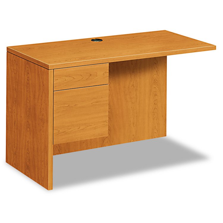 10500 Series L Workstation Return, 3/4 Height Left Ped, 48w x 24d x 29.5h, Harvest