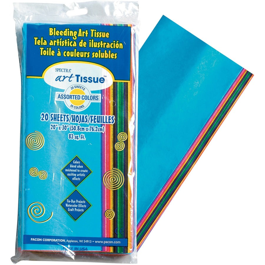 Spectra Art Tissue Paper Assortment - 20" Width x 30" Length - Assorted/ - 1 Pack