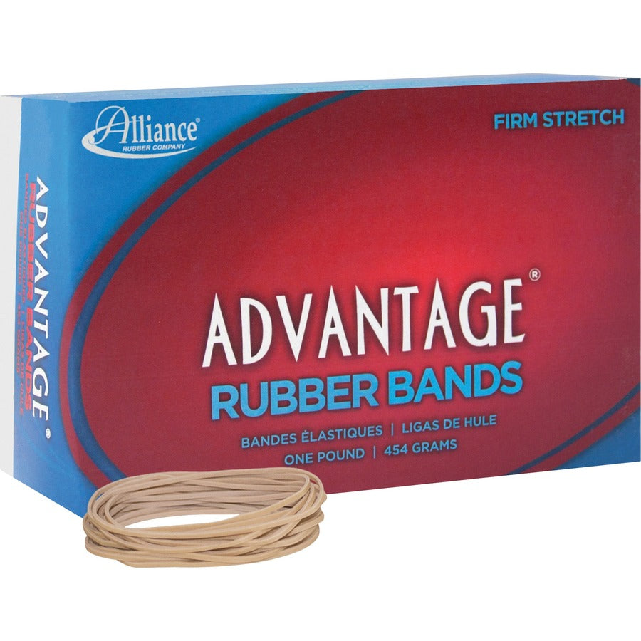 Alliance Rubber Advantage Rubber Bands - Size: #19 - 3.5" Length x 0.1" Width - Natural - 1 Box