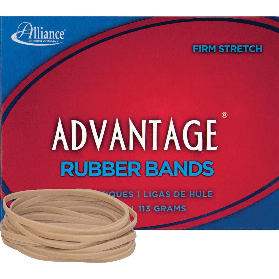 Alliance Rubber Advantage Rubber Bands - Size: #33 - 3.5" Length x 0.1" Width - Stretchable, Elastic - Natural Crepe - 1 Box