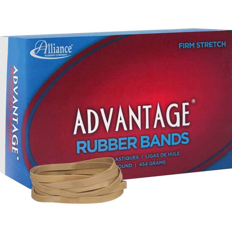Alliance Rubber Advantage Rubber Bands - Size: #64 - 3.5" Length x 0.3" Width - Natural - 1 Box