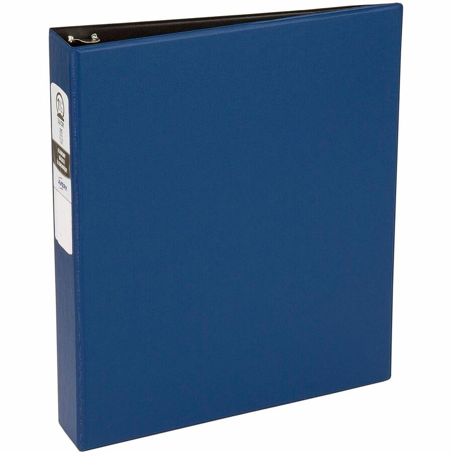 Avery®, Economy Binder - 1 1/2" Binder Capacity - Letter - 8 1/2" x 11" Sheet Size - 275 Sheet Capacity - 3 Ring - Fastener: Round Ring - Pocket: 2, Internal - Vinyl - Blue - Non Locking Mechanism - 1 Each