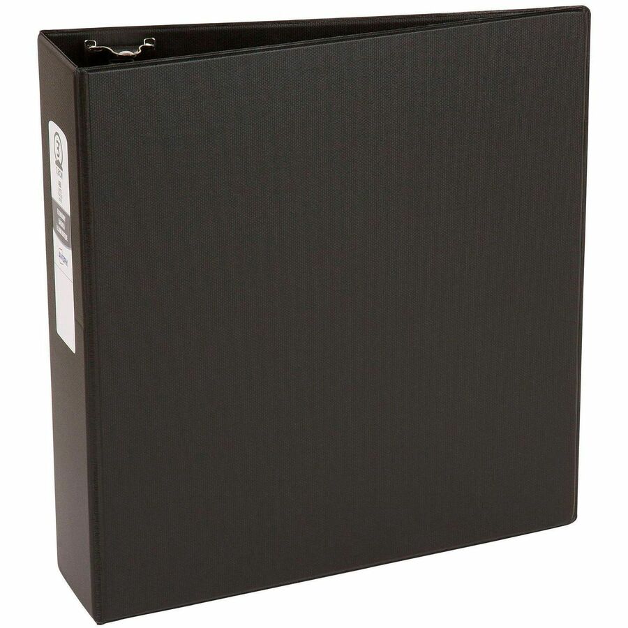 Avery®, Economy Binder - 3" Binder Capacity - Letter - 8 1/2" x 11" Sheet Size - 460 Sheet Capacity - 3 Ring - Fastener: Round Ring - Pocket: 2, Internal - Vinyl - Black - Non Locking Mechanism - 1 Each