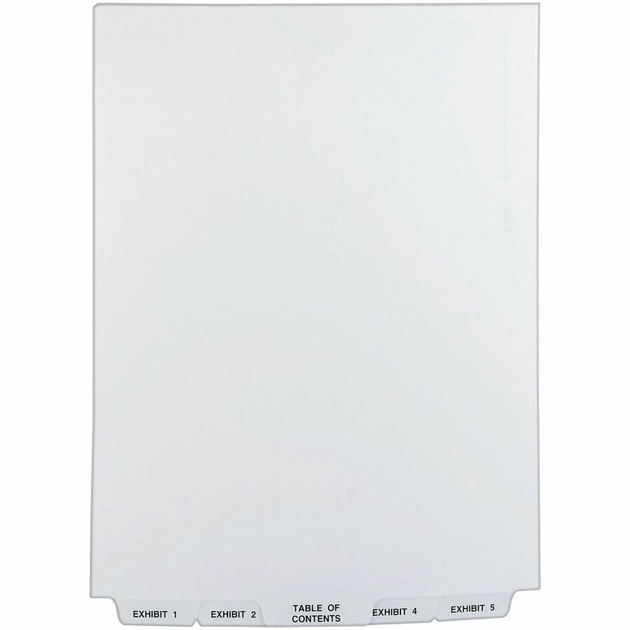 Avery®, Premium Collated Legal Exhibit Dividers with Table of Contents Tab - Avery Style - 26 x Divider(s) - Printed Tab(s) - Digit - 1-25 - 26 Tab(s)/Set - 8.5" Divider Width x 11" Divider Length - Letter - White Paper Divider - Clear Tab(s) - 20%...
