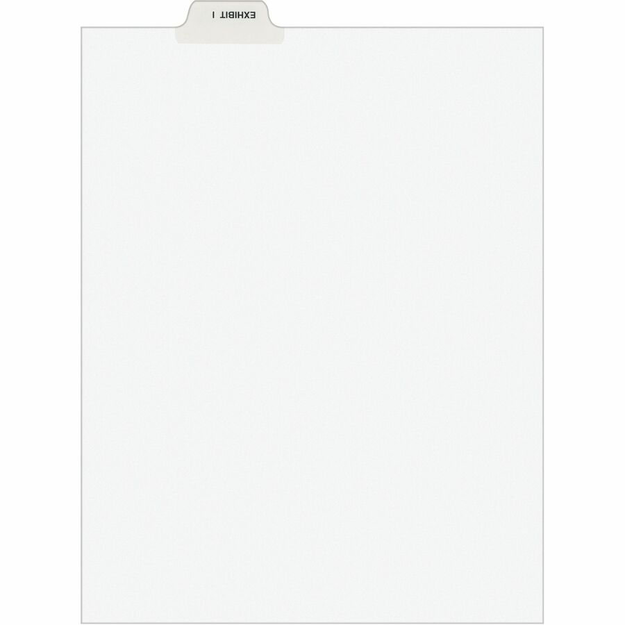 Avery®, Individual Bottom Tab Legal Dividers - 25 x Divider(s) - Bottom Tab(s) - Exhibit I - 1 Tab(s)/Set - 8.5" Divider Width x 11" Divider Length - Letter - 8.50" Width x 11" Length - White Paper Divider - 20% - 1 Pack