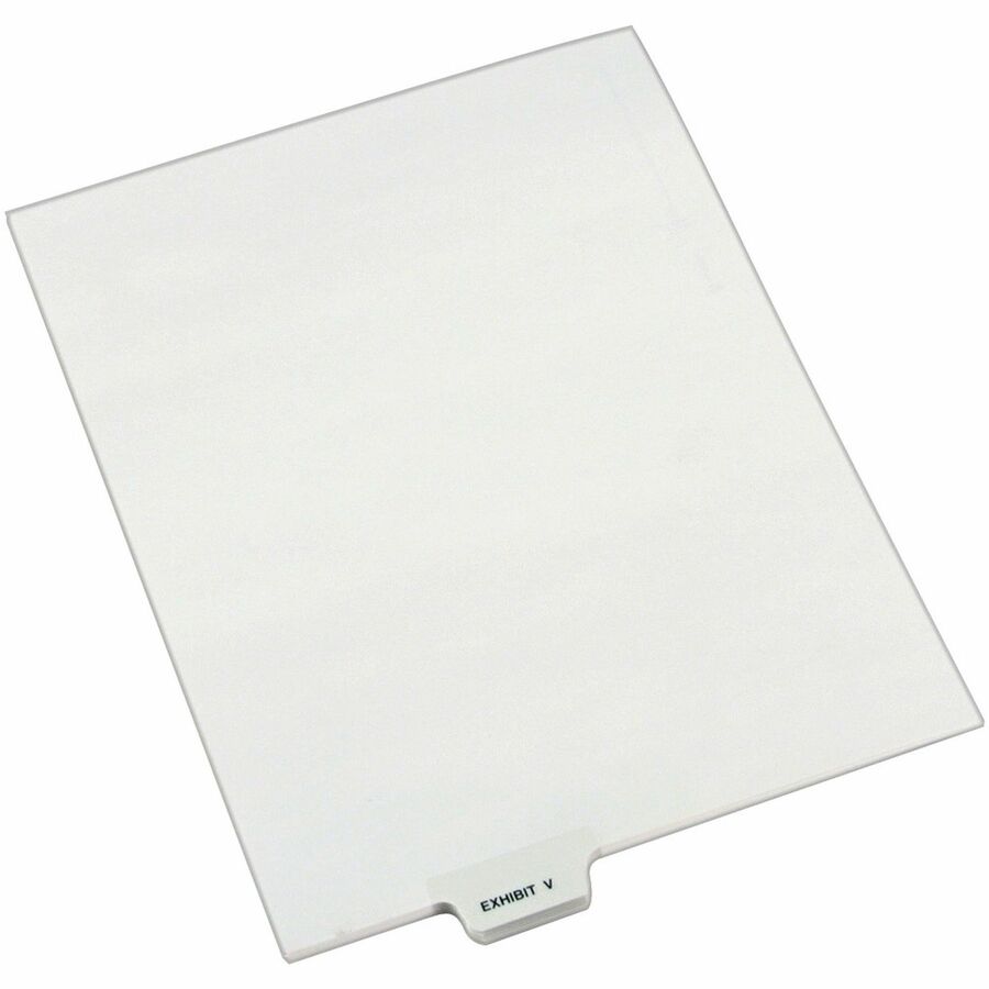 Avery®, Individual Bottom Tab Legal Dividers - 25 x Divider(s) - Bottom Tab(s) - Exhibit V - 1 Tab(s)/Set - 8.5" Divider Width x 11" Divider Length - Letter - 8.50" Width x 11" Length - White Paper Divider - 20% - 1 Pack