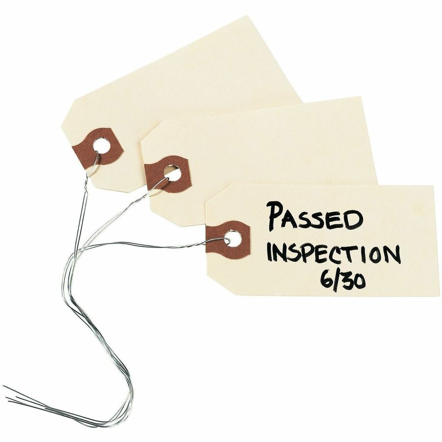 Avery®, Shipping Tags with Wire, 11.5 pt. Stock, 3-1/4" x 1-5/8" , 1,000 Manila Hang Tags - #26 - 3.20" Length x 1.62" Width - Rectangular - Wire Fastener - Card Stock - Manila - 1000 / Box