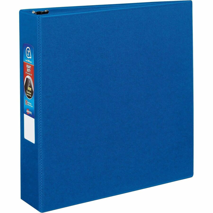Avery®, Heavy-duty Binder - One-Touch Rings - DuraHinge - 2" Binder Capacity - Letter - 8 1/2" x 11" Sheet Size - 540 Sheet Capacity - Fastener: Ring - Pocket: 4, Internal - Polypropylene - Blue - Pocket, Heavy Duty, One Touch Ring, Long Lasting, Te...