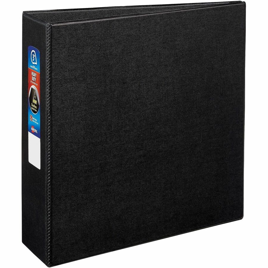 Avery®, Heavy-Duty Binders with One Touch EZD Rings - 3" Binder Capacity - Letter - 8 1/2" x 11" Sheet Size - 670 Sheet Capacity - 3 x 3" Ring - Fastener: Ring - Pocket: 4, Internal - Polypropylene - Black - Pocket, Heavy Duty, One Touch Ring, Long...