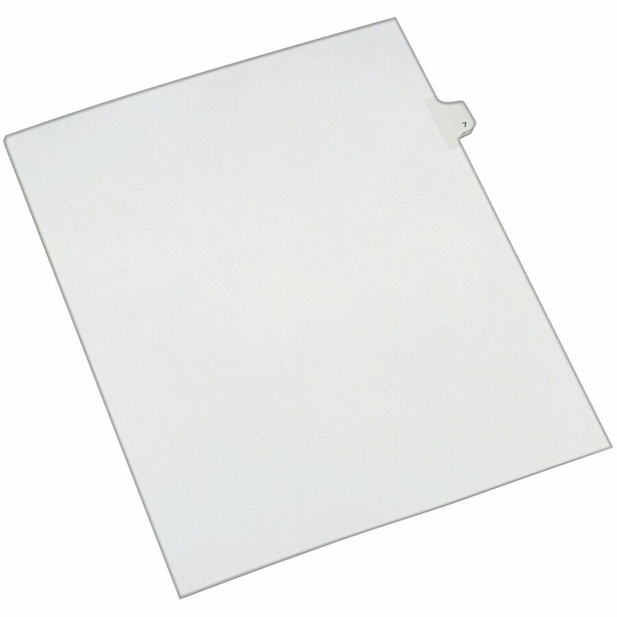 Avery®, Allstate-Style Individual Legal Dividers - 25 x Divider(s) - Side Tab(s) - 7 - 1 Tab(s)/Set - 8.5" Divider Width x 11" Divider Length - Letter - 8.50" Width x 11" Length - White Paper Divider - 20% - 1 Pack