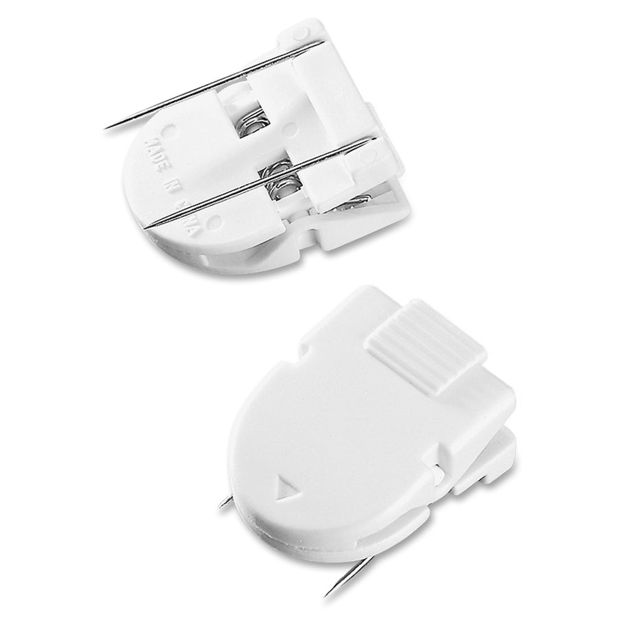 Advantus Panel Wall Clips - Standard - 40 Sheet Capacity - White - Plastic - 50 / Box