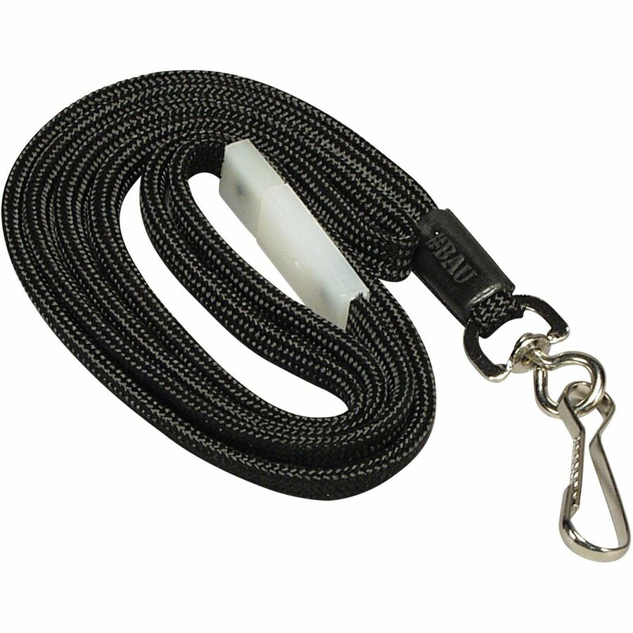 SICURIX Breakaway Lanyard - Snap Attachment - 36" Length - Black - Nylon - 12 / Box