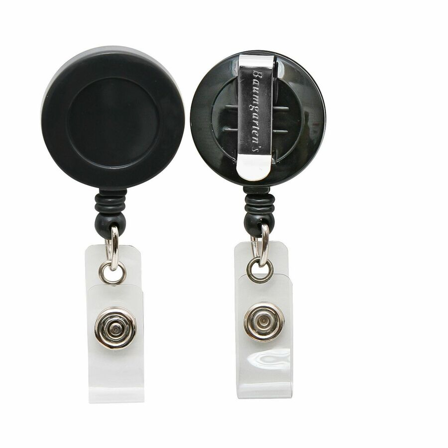 SICURIX Badge Holder - Plastic - Black - 25 / Box