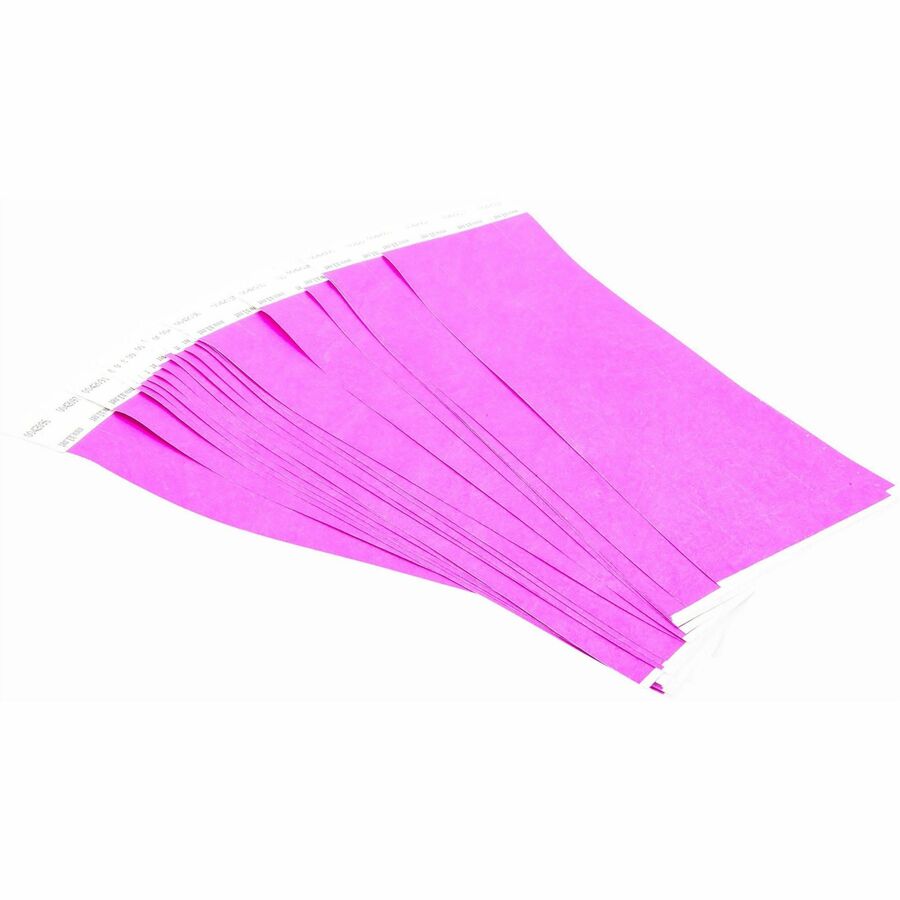 SICURIX Standard Dupont Tyvek Security Wristband - Standard - 0.7" Height x 10" Width - Purple - Tyvek - 100 / Pack