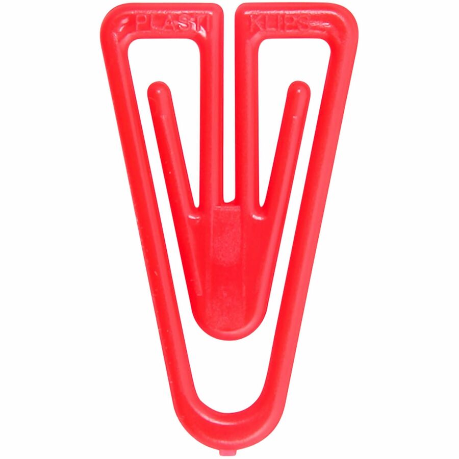 Plastiklips Paper Clips Large Size 200 Pack ASSORTED Colors (LP 0600) - Large - 1.4" Length x 0.9" Width - for Assignment, Paper, File, Report, Memo, Bill, Coupon, Office, Home, Classroom, Document - Durable, Non-magnetic - Assorted - Plastic - 200 / Box