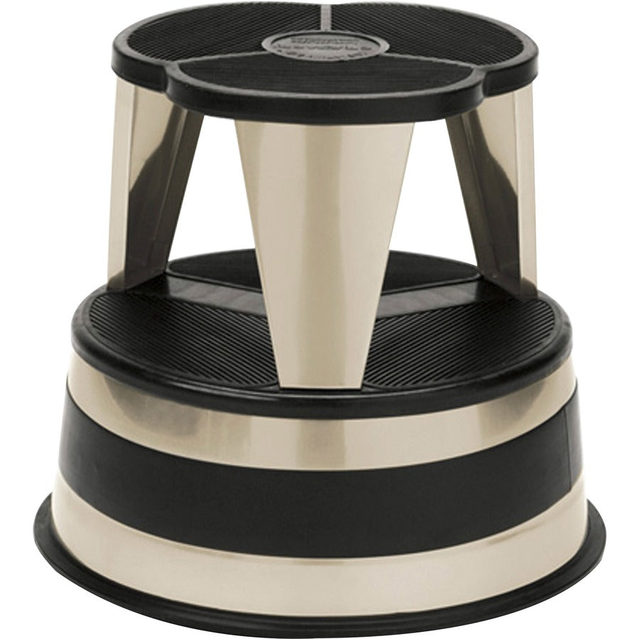 Kik-Step Original All-Steel Stool - 2 Step - 350 lb Load Capacity - 15.6" Width x 15.6" Depth x 14" Height - Beige