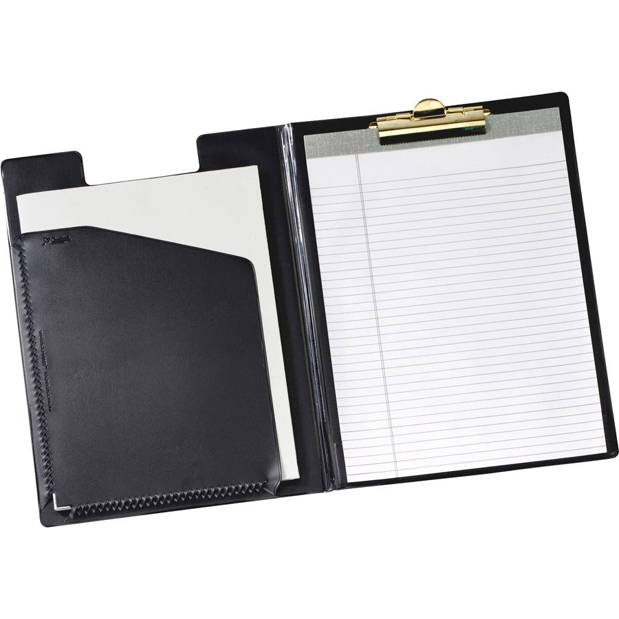 Cardinal®, 252 610 Letter Pad Folio - 8 1/2" x 11" - 100 Sheets Capacity - 1 Inside Front Pocket - Vinyl, Polyvinyl Chloride (PVC) - Black - Pad Holder - 1 Each