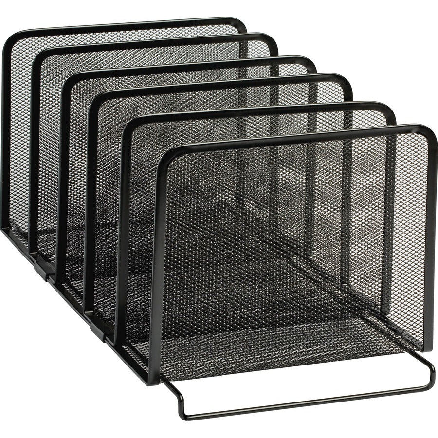 Rolodex Expressions 22141 Mesh Stacking Sorter - 5 Compartment(s) - 7.50" Height x 8.50" Width x 14.25" Depth - Desktop - Stackable - Black - Steel - 1 Each