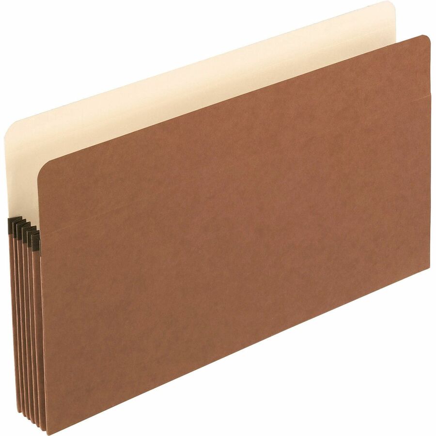 Pendaflex Legal Expanding File - 8 1/2" x 14" - 5 1/4" Expansion - Manila Paper, Tyvek, Red Fiber - Tyvek Gusset, Reinforced Gusset - 30% Recycled - 10 / Box