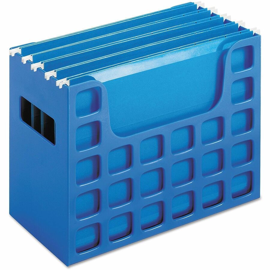 Pendaflex Plastic Desktop Letter Hanging File - 9.50" Height x 12.19" Width x 6" Depth - Desktop, Counter - Blue - Plastic - 1 Each