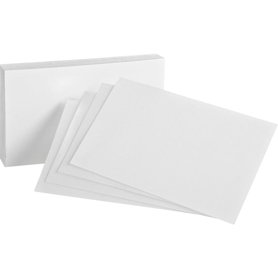 Oxford Plain Index Cards - 4" x 6" - 85 lb Basis Weight - Sustainable Forestry Initiative (SFI) - White - 1 Pack