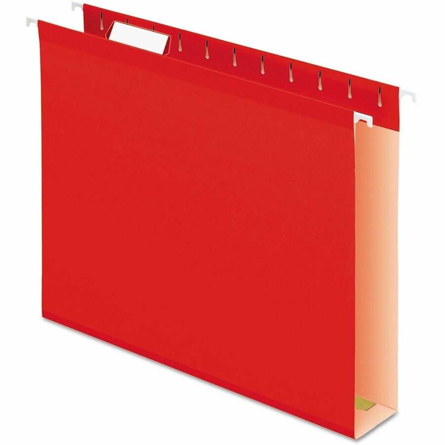 Pendaflex Letter Hanging Folder - 2" Folder Capacity - 8 1/2" x 11" - Folder - Pressboard - Red - Reinforced, Reinforced Gusset, Acid-free - 25 / Box